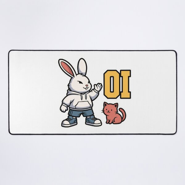 Item preview, Oi Streetwear White Rabbit And Orange Cat designed and sold by a575642903.
