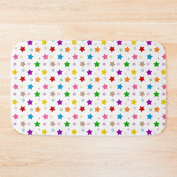 Item preview, Colorful Bright Stars Pattern Design White  designed and sold by PatternTitan.