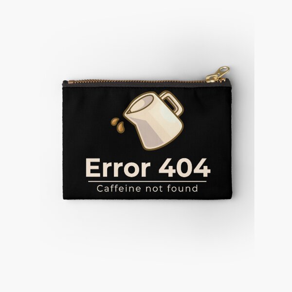Item preview, 404 Caffeine Not Found | Funny Coffee Programmer - Dark Color designed and sold by SimplyDraftShop.