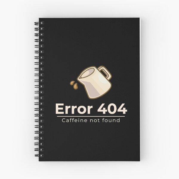 Item preview, 404 Caffeine Not Found | Funny Coffee Programmer - Dark Color designed and sold by SimplyDraftShop.
