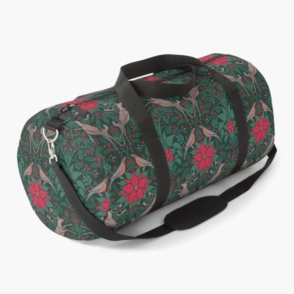 Item preview, William Morris Inspired Christmas Design with Reindeers & Poinsettias designed and sold by BeWaterDesigns.