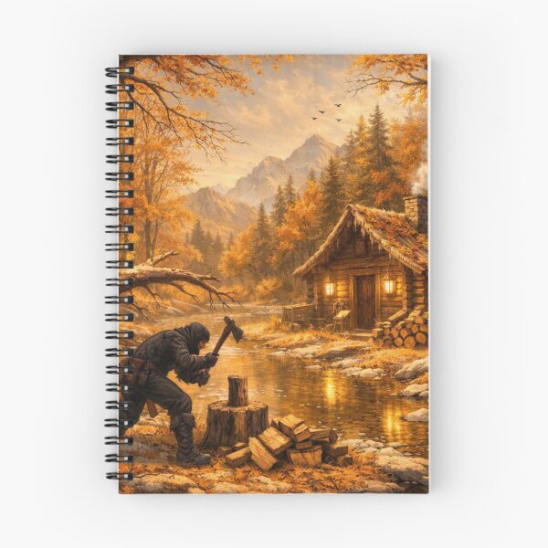 Item preview, Autumn forestry work by the stream designed and sold by Sigtrix.