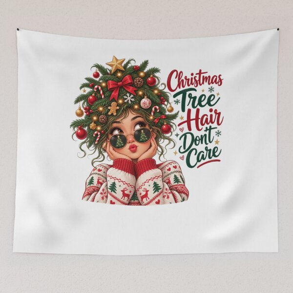 Item preview, Christmas Tree Hair Don't Care | Funny Christmas Woman designed and sold by MotylekAnia.