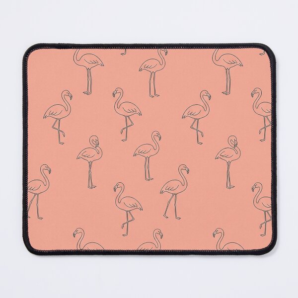 Item preview, Minimalist Pink Flamingo Line Art Seamless Pattern Design by MNS designed and sold by ashenlocs.