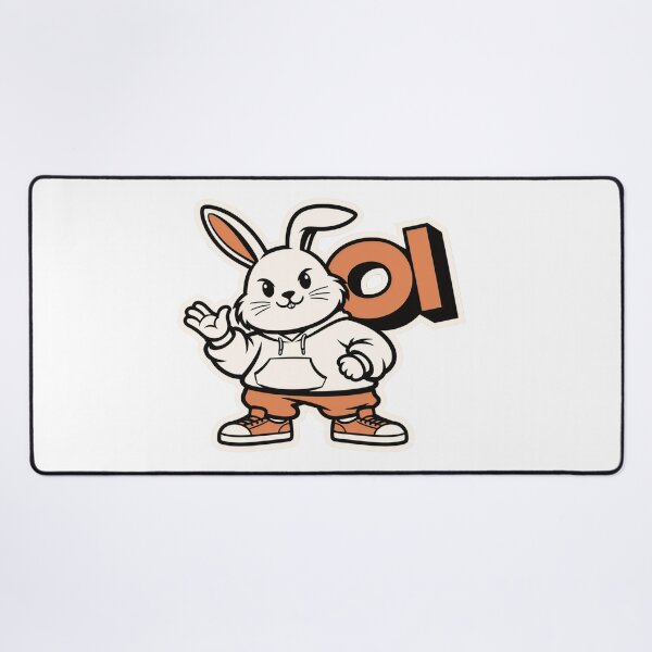 Item preview, Oi Streetwear White Bunny Waving Hello designed and sold by a575642903.