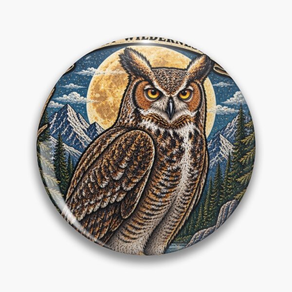 Item preview, Great Horned Owl Night Wilderness designed and sold by KrungiT Design .
