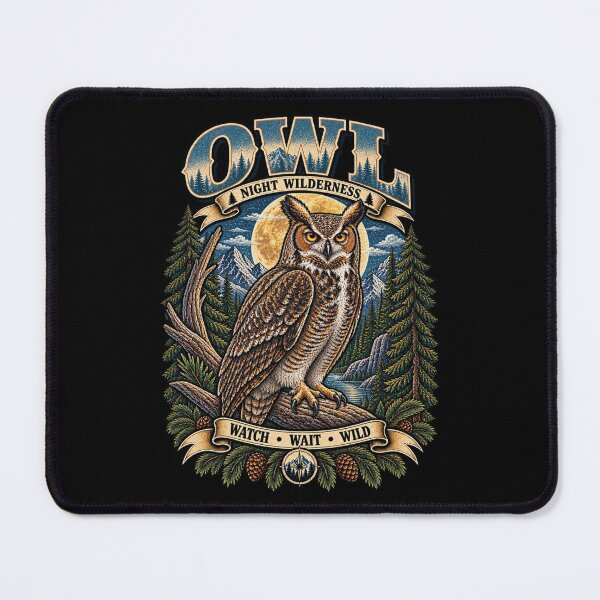Item preview, Great Horned Owl Night Wilderness designed and sold by KrungiT Design .