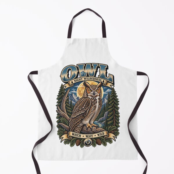 Item preview, Great Horned Owl Night Wilderness designed and sold by KrungiT Design .