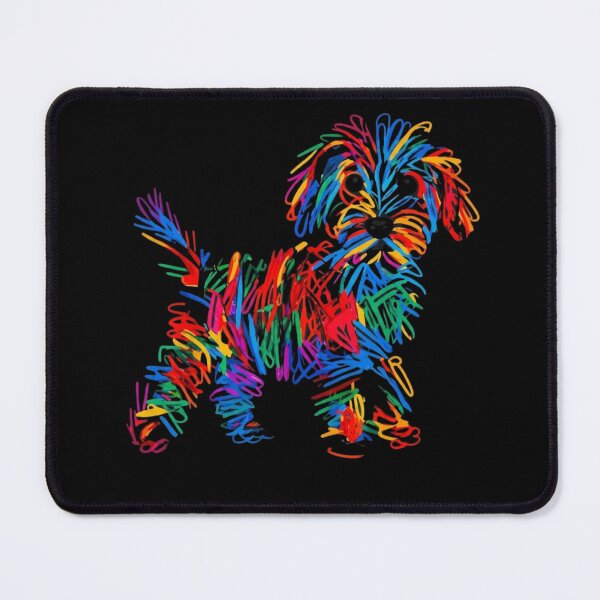 Item preview, Colorful Scribble Dog Abstract Rainbow Doodle Dog Lover Art designed and sold by haitrieuic96.