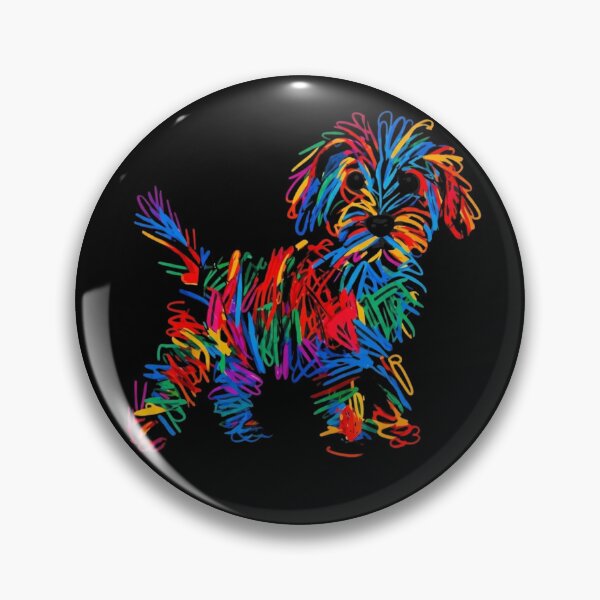 Item preview, Colorful Scribble Dog Abstract Rainbow Doodle Dog Lover Art designed and sold by haitrieuic96.