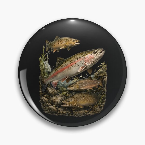 Item preview, 90s River Wildlife T-Shirt - Men & Women's Unisex Graphic Tee - Vintage Rainbow Trout Tee - Fishing Shirts - Retro Fish Shirt - Nature Top designed and sold by greatmar1.