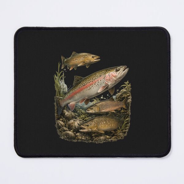 Item preview, 90s River Wildlife T-Shirt - Men & Women's Unisex Graphic Tee - Vintage Rainbow Trout Tee - Fishing Shirts - Retro Fish Shirt - Nature Top designed and sold by greatmar1.