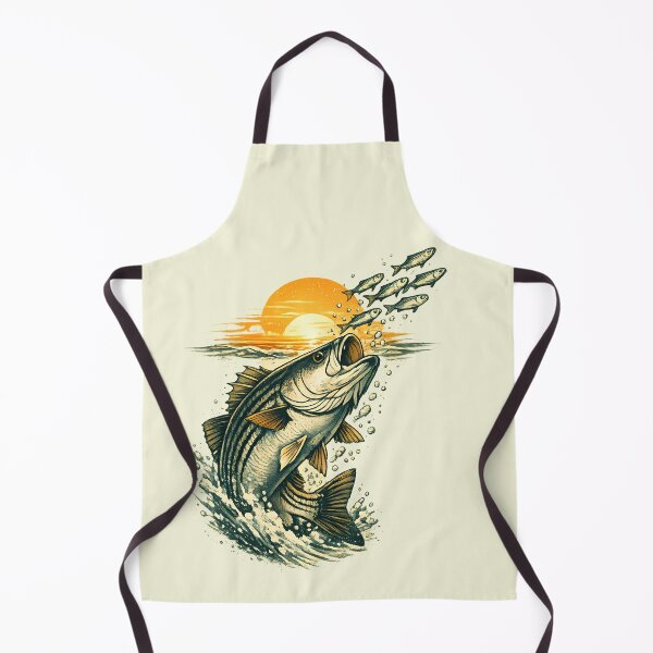 Item preview, Striped bass chasing small fish at dawn. designed and sold by Daily Quirk.