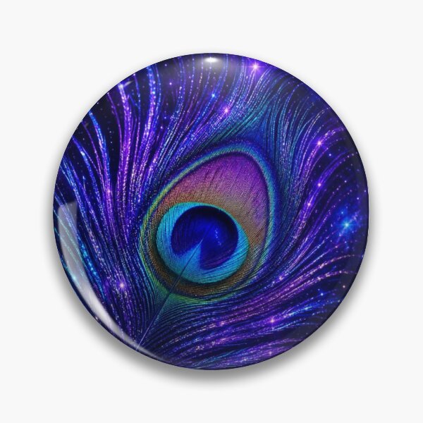 Item preview, Cosmic Peacock Feather – Galaxy Blue & Purple Sparkle designed and sold by EthanticProduct.