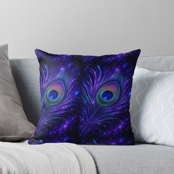 Item preview, Cosmic Peacock Feather – Galaxy Blue & Purple Sparkle designed and sold by Ethanticsticker.