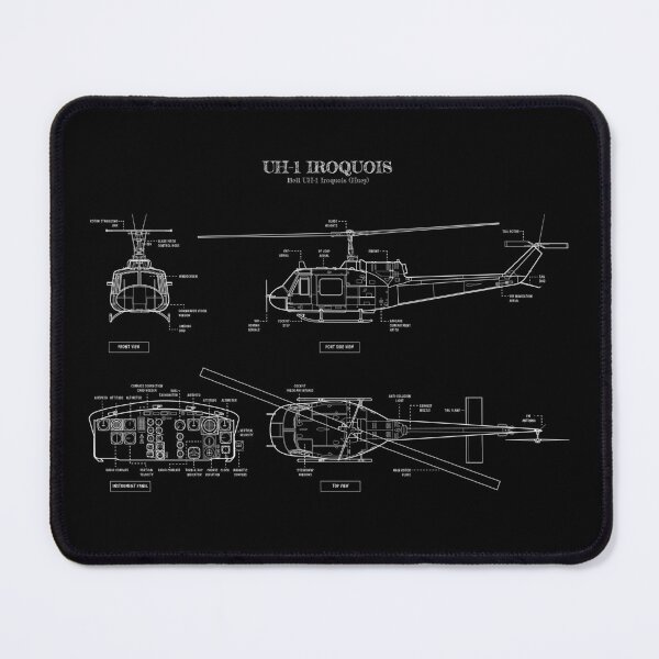 Item preview, UH-1 Iroquois (White Stencil - No Background) designed and sold by BGALAXY.