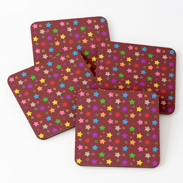 Item preview,  Colorful Bright Stars Pattern Design Red  designed and sold by PatternTitan.