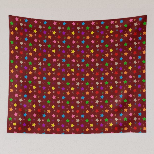 Item preview,  Colorful Bright Stars Pattern Design Red  designed and sold by PatternTitan.
