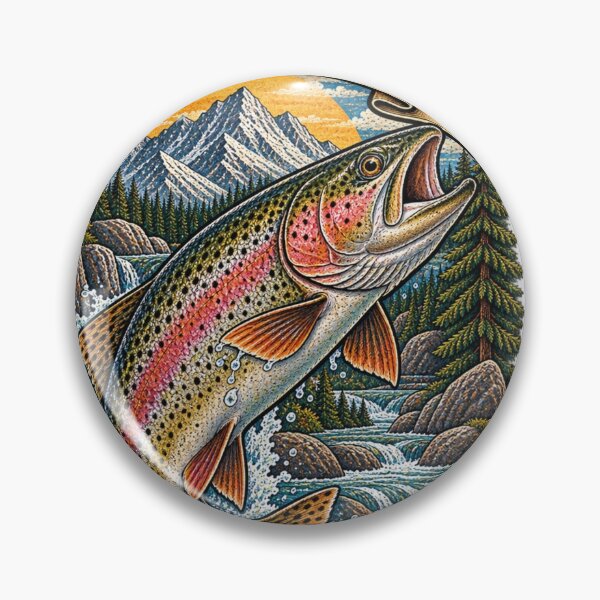 Item preview, Rainbow Trout Mountain River designed and sold by KrungiT Design .