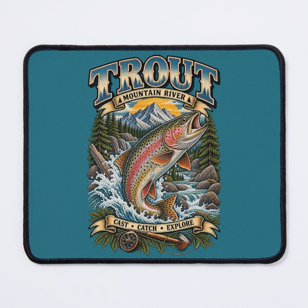 Item preview, Rainbow Trout Mountain River designed and sold by KrungiT Design .