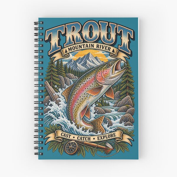 Item preview, Rainbow Trout Mountain River designed and sold by KrungiT Design .