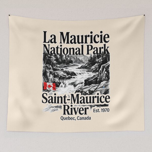 Item preview, La Mauricie National Park River Sticker designed and sold by EvergreenPark - Tee Studio.
