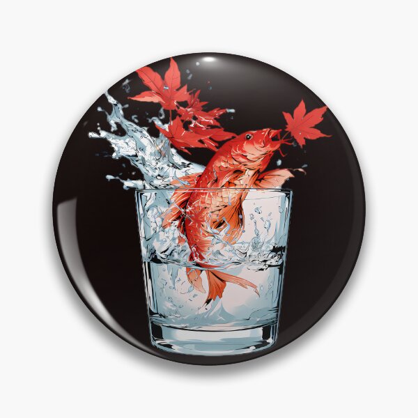 Item preview, Japanese Koi Fish Red Maple Glass designed and sold by Structure-Blue.