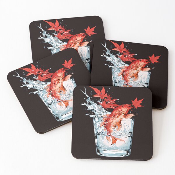 Item preview, Japanese Koi Fish Red Maple Glass designed and sold by Structure-Blue.