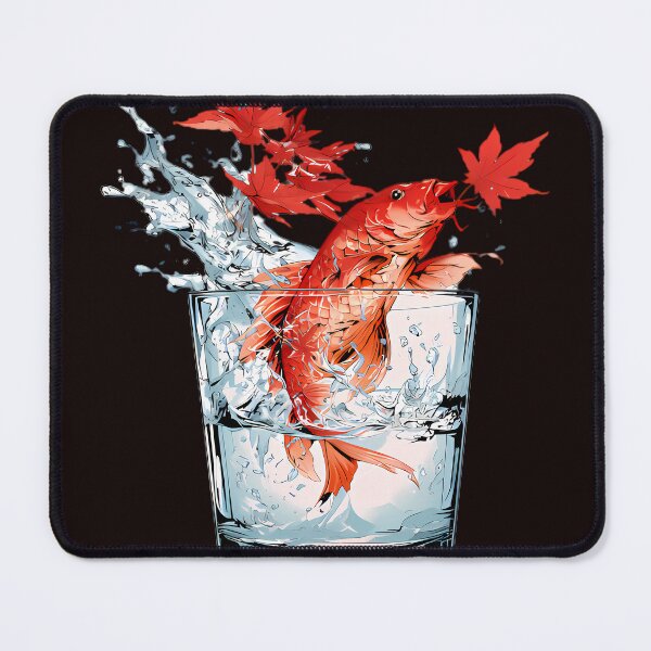 Item preview, Japanese Koi Fish Red Maple Glass designed and sold by Structure-Blue.