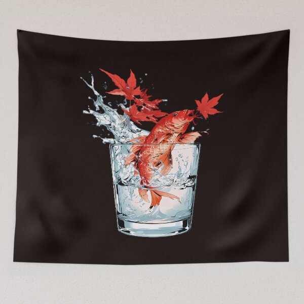 Item preview, Japanese Koi Fish Red Maple Glass designed and sold by Structure-Blue.