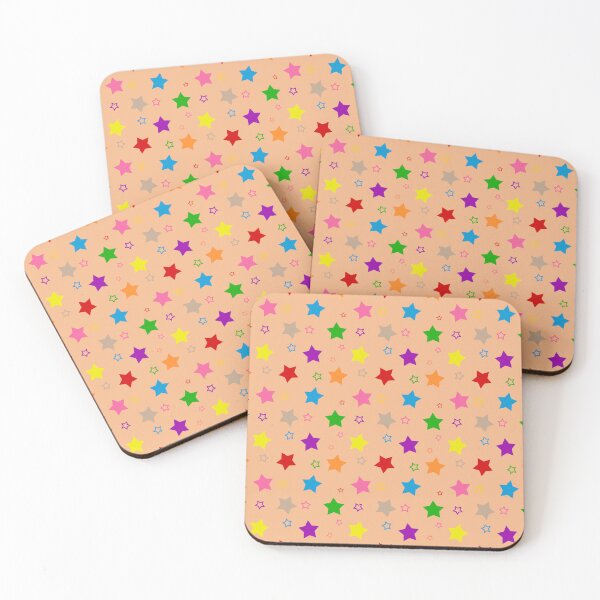 Item preview, Colorful Bright Stars Pattern Design Orange  designed and sold by PatternTitan.