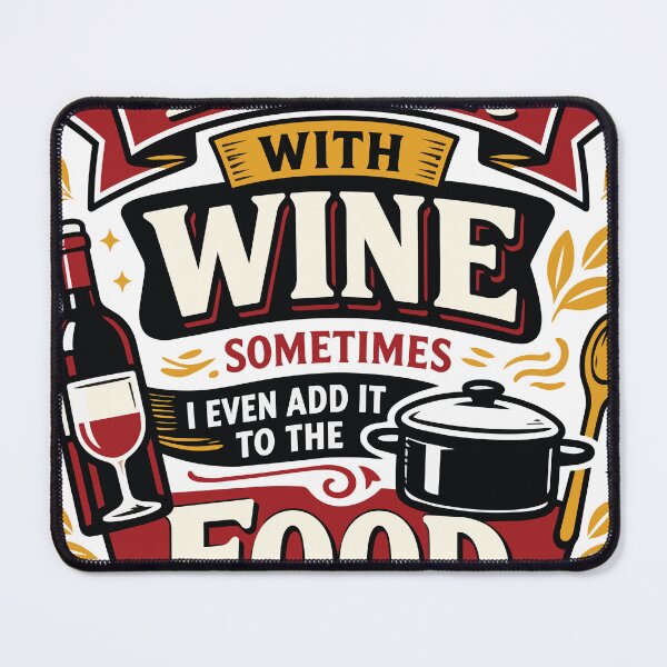 Item preview, I Cook With Wine Sometimes I Add It To The Food – Funny Cooking Quote designed and sold by phassystore.