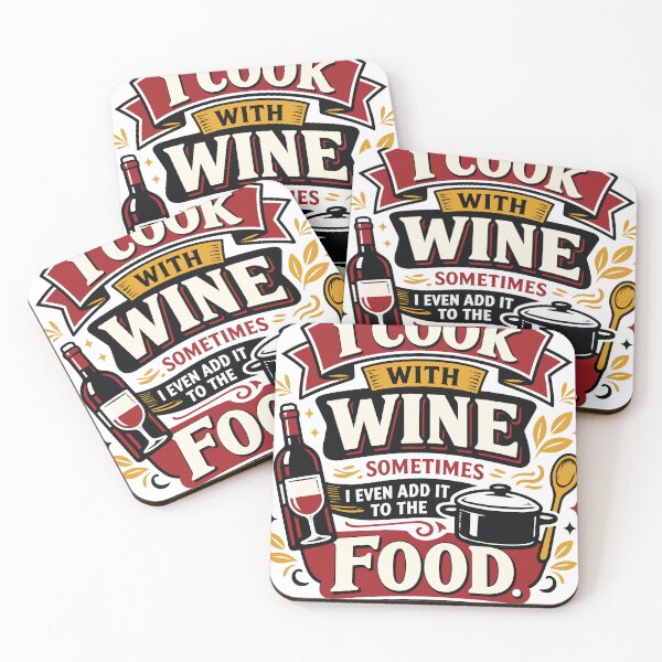 Item preview, I Cook With Wine Sometimes I Add It To The Food – Funny Cooking Quote designed and sold by phassystore.