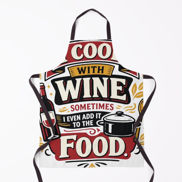 Item preview, I Cook With Wine Sometimes I Add It To The Food – Funny Cooking Quote designed and sold by phassystore.