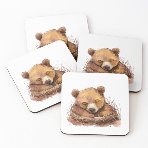 Item preview, Bear Cub | Cute Woodland Animal Watercolor Art designed and sold by Mandayartstudio.