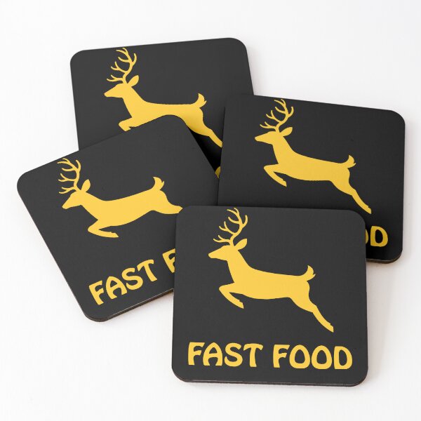 Item preview, Fast Food Deer Hunting Funny Hunter Leaping Buck Quote designed and sold by Akkhay.