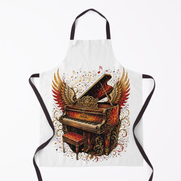 Item preview, Winged Piano Vintage Music Art Baroque Grand Piano Design designed and sold by SARAGOZ.