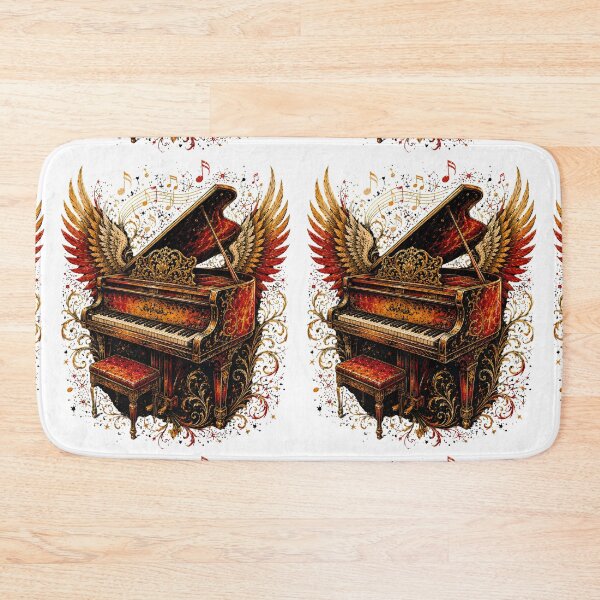 Item preview,  Winged Piano Vintage Music Art Baroque Grand Piano Design designed and sold by SARAGOZ.