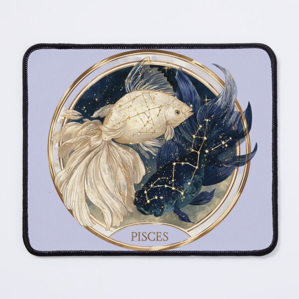 Item preview, Pisces Zodiac Fish Astrology Celestial Constellation Gold Navy PNG designed and sold by MythicMood.