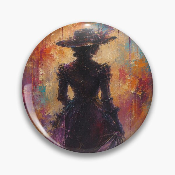 Item preview, Abstract Vintage Woman in Hat - Colorful Impasto Fine Art designed and sold by Joey Santiago.