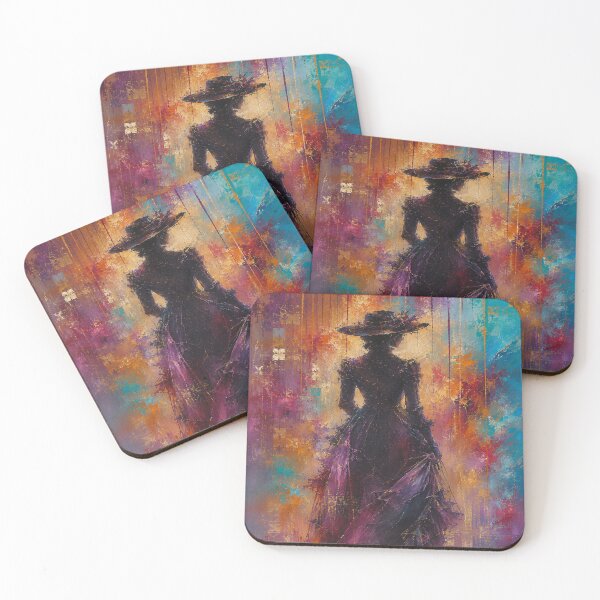 Item preview, Abstract Vintage Woman in Hat - Colorful Impasto Fine Art designed and sold by Joey Santiago.