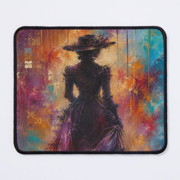 Item preview, Abstract Vintage Woman in Hat - Colorful Impasto Fine Art designed and sold by Joey Santiago.