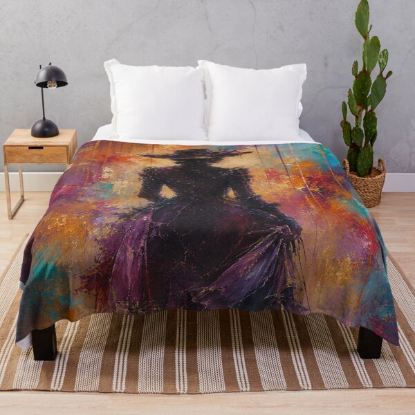 Item preview, Abstract Vintage Woman in Hat - Colorful Impasto Fine Art designed and sold by Joey Santiago.