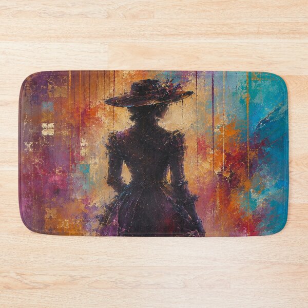 Item preview, Abstract Vintage Woman in Hat - Colorful Impasto Fine Art designed and sold by Joey Santiago.