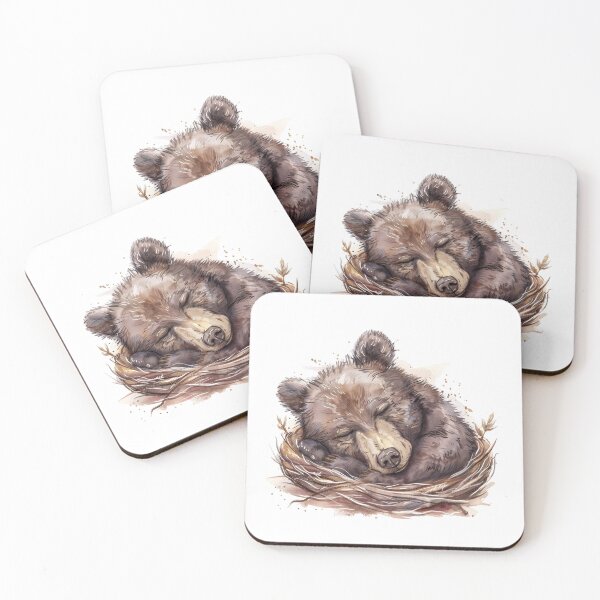 Item preview, Bear Cub | Cute Woodland Animal Watercolor Art designed and sold by Mandayartstudio.