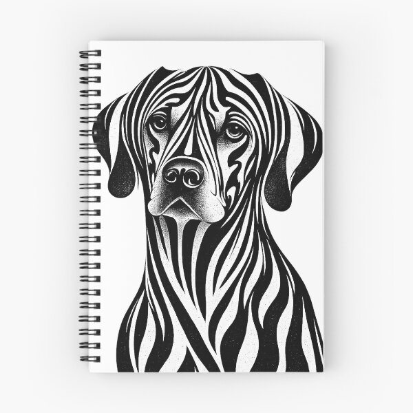 Item preview, Black and White Line Art Dog Portrait designed and sold by GRFORA.