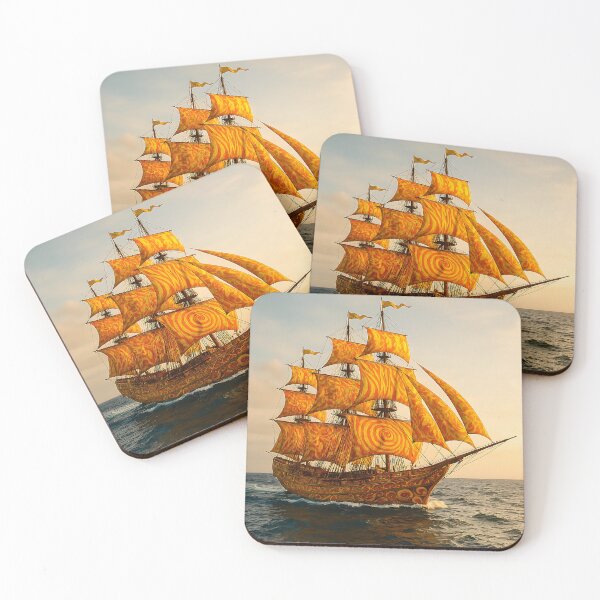 Item preview, Decorated old vessel in the ocean (version 2) designed and sold by ales-panz.
