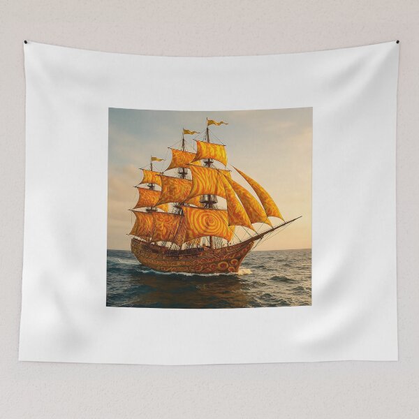 Item preview, Decorated old vessel in the ocean (version 2) designed and sold by ales-panz.