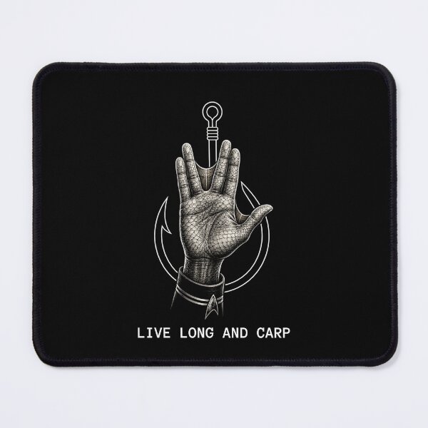 Item preview, Live Long And Carp Funny Space Alien Fishing Parody designed and sold by GeekAnglerStore.