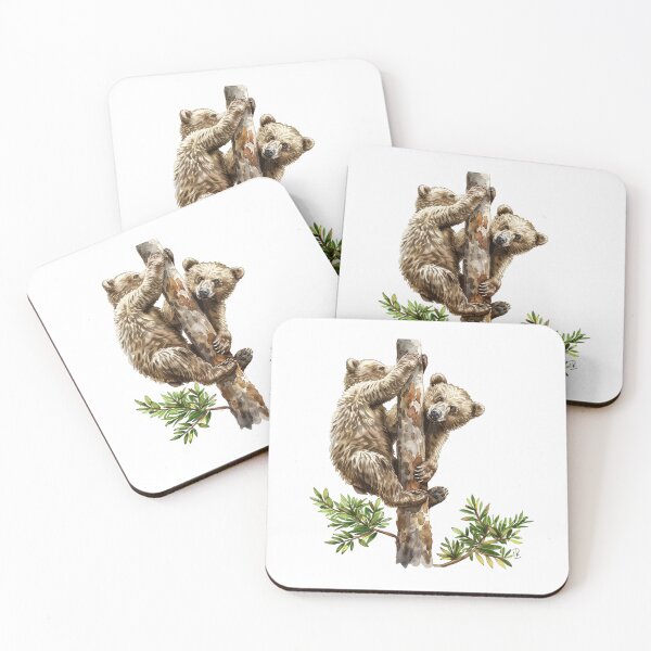 Item preview, Bear Cub | Cute Woodland Animal Watercolor Art designed and sold by Mandayartstudio.